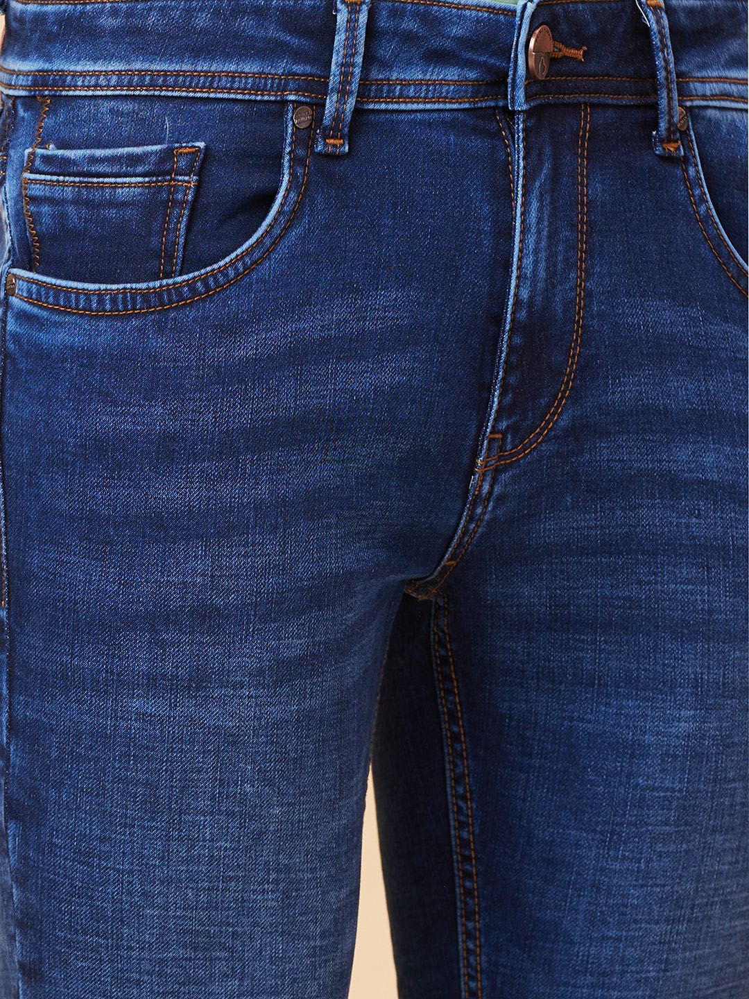 Being Human Men Slim Fit Mid-Rise Heavy Fade Jeans