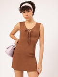 DressBerry Tie-Up Detail Mini Dress