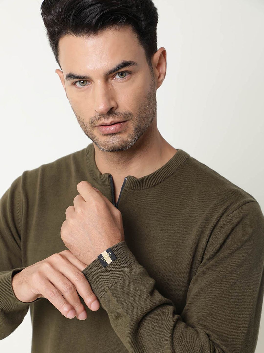 RARE RABBIT Men Rumbled Slim Fit Sweater