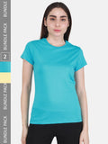 Monte Carlo Women Pack of 2 Cotton Round Neck Tops