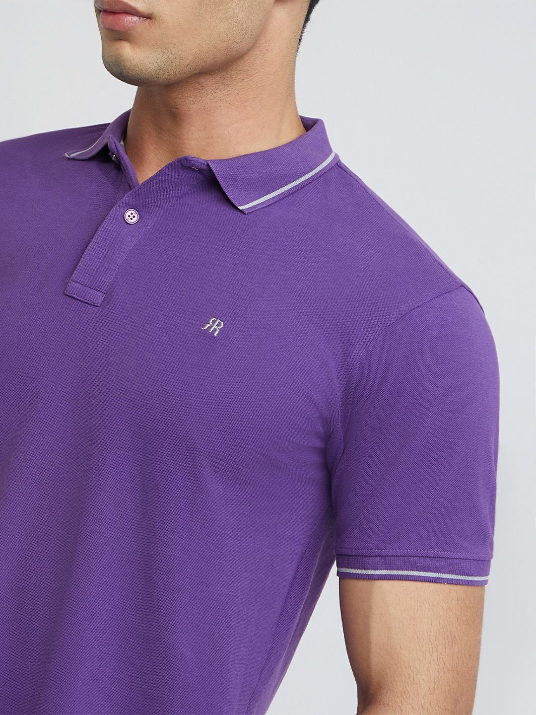 Raymond Pure Cotton Modern Fit Polo Collar Casual T-shirt