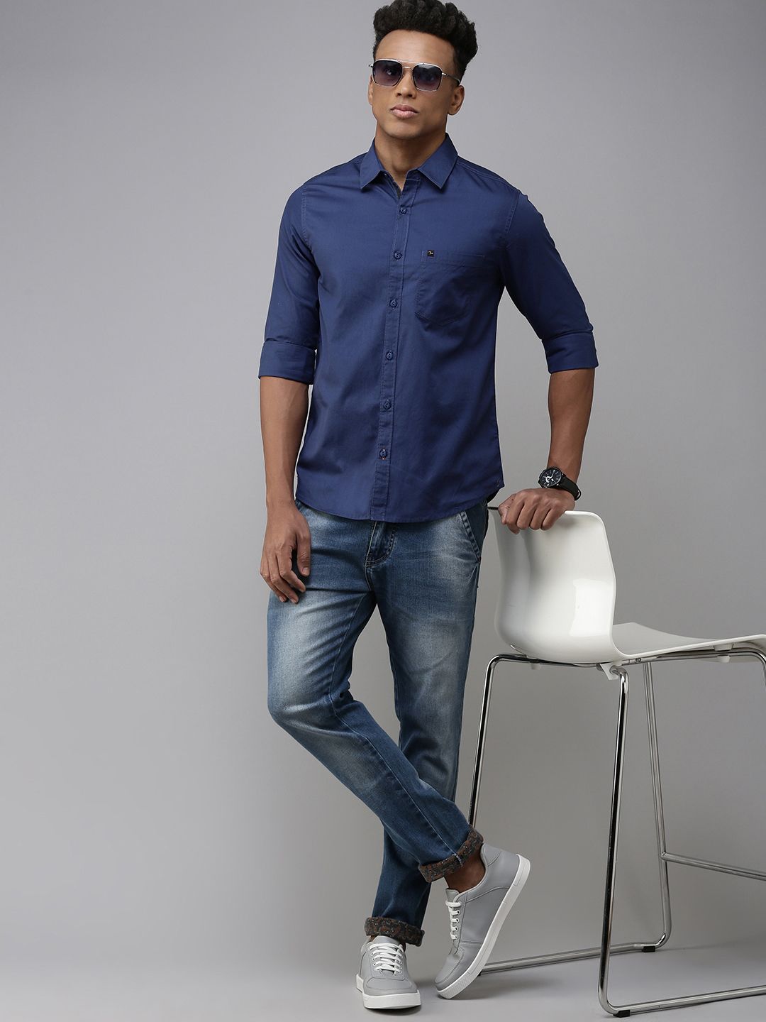 SPYKAR Pure Cotton Slim Fit Casual Shirt