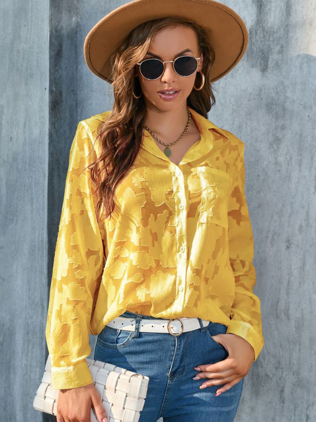 all about you Women Sheer Casual Shirt