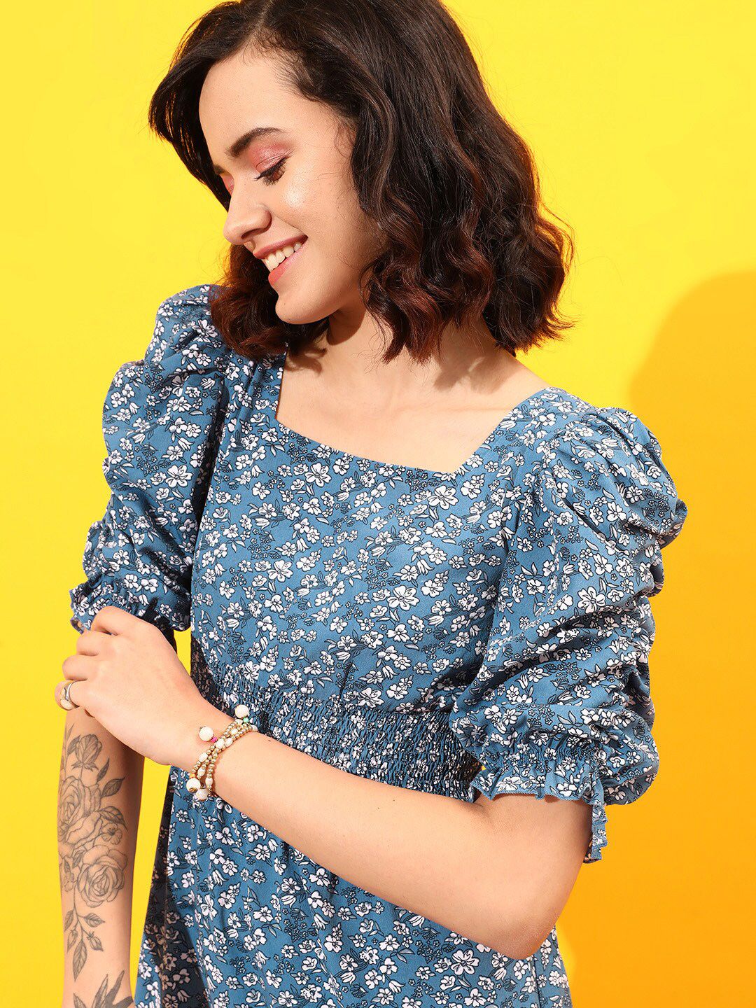 STREET 9 Floral Georgette A-Line Dress