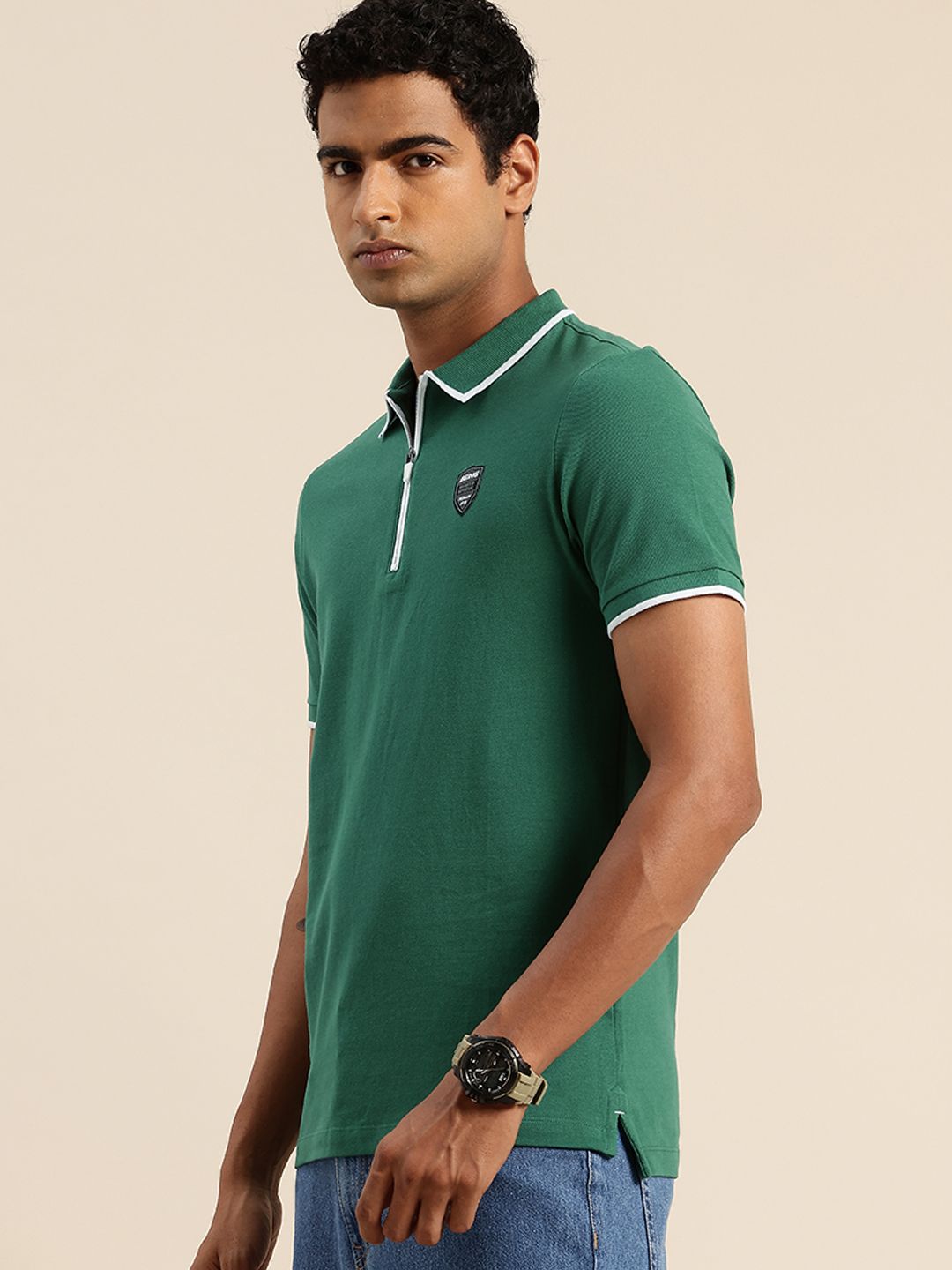 Being Human Pure Cotton Polo Collar Casual T-shirt