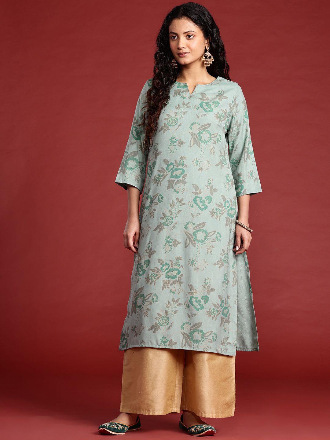 Anouk Printed Straight Kurta