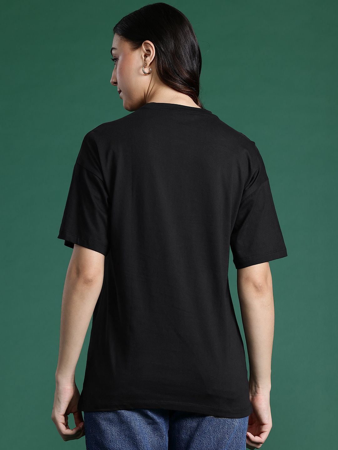 DressBerry Printed Drop-Shoulder Sleeves T-shirt