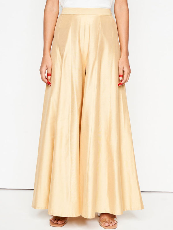 Global Desi Women Flared Pleated Trousers