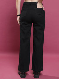 Basics By Tokyo Talkies Women Flared Clean Look Stretchable Jeans