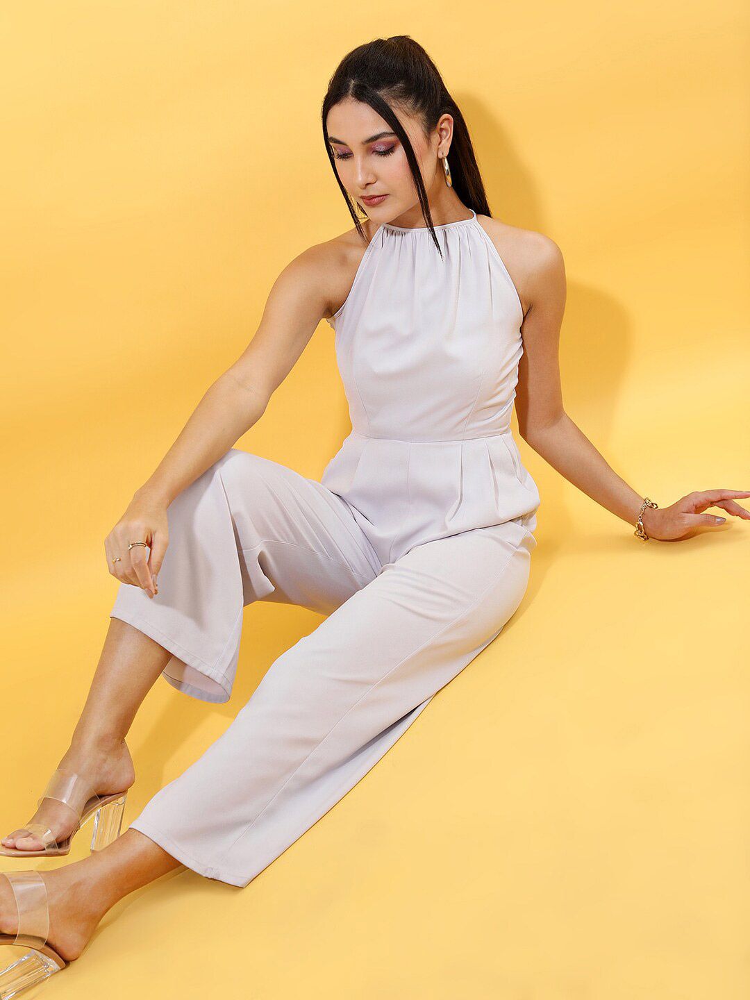 Tokyo Talkies Halter Neck Basic Jumpsuit