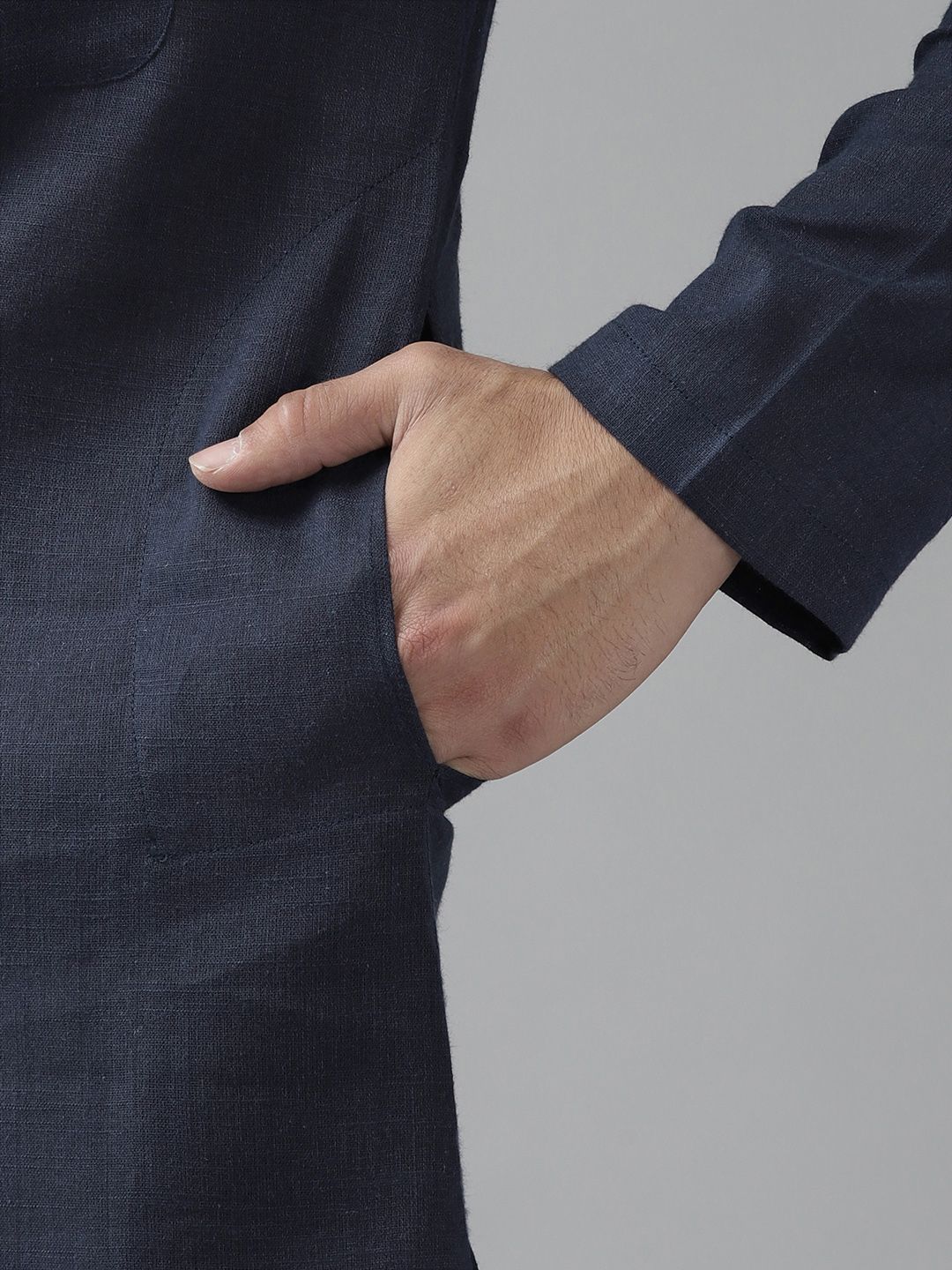 See Designs Men Blue Regular Pure Cotton Kurta with Pyjamas