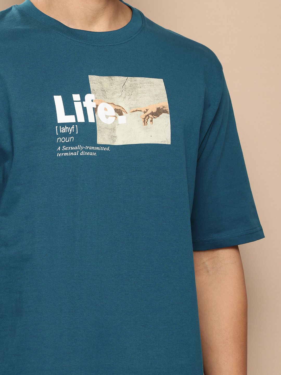 Difference of Opinion Men Printed Pure Cotton T-shirt