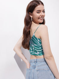 DressBerry Preppy Charm Floral Crop Top