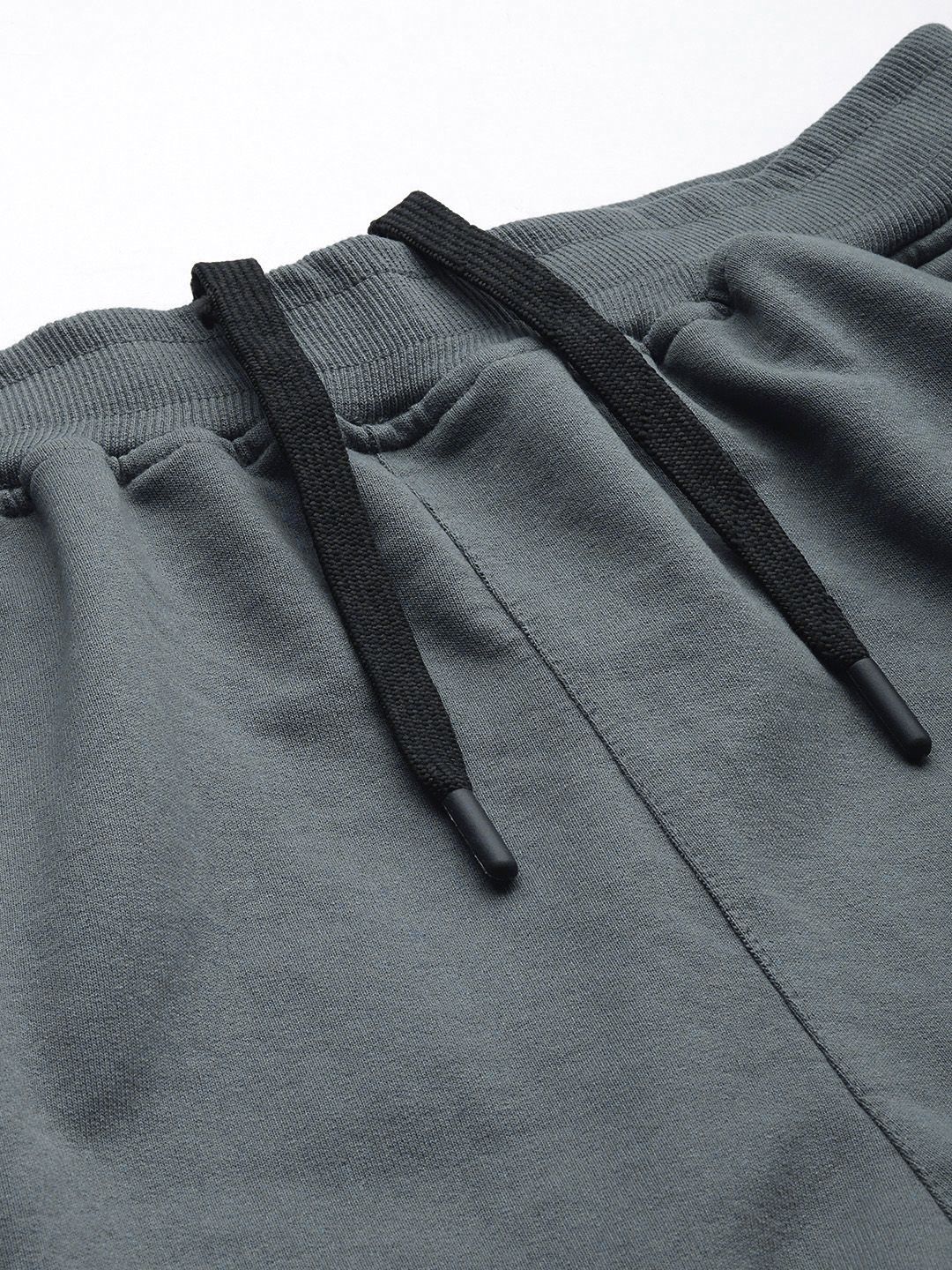 HRX By Hrithik Roshan Training Men Pewter Bio-Wash Brand Carrier Track Pants