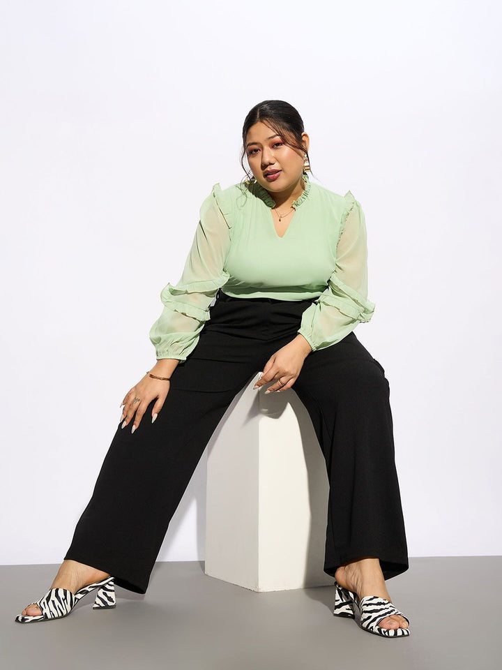 SASSAFRAS Curve Women Plus Size Straight Fit Cargo