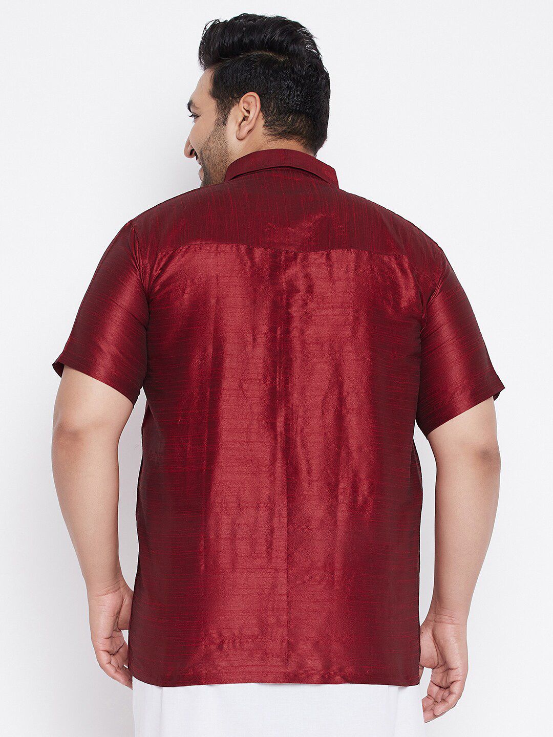 VASTRAMAY Plus Size Men Maroon Premium Casual Shirt