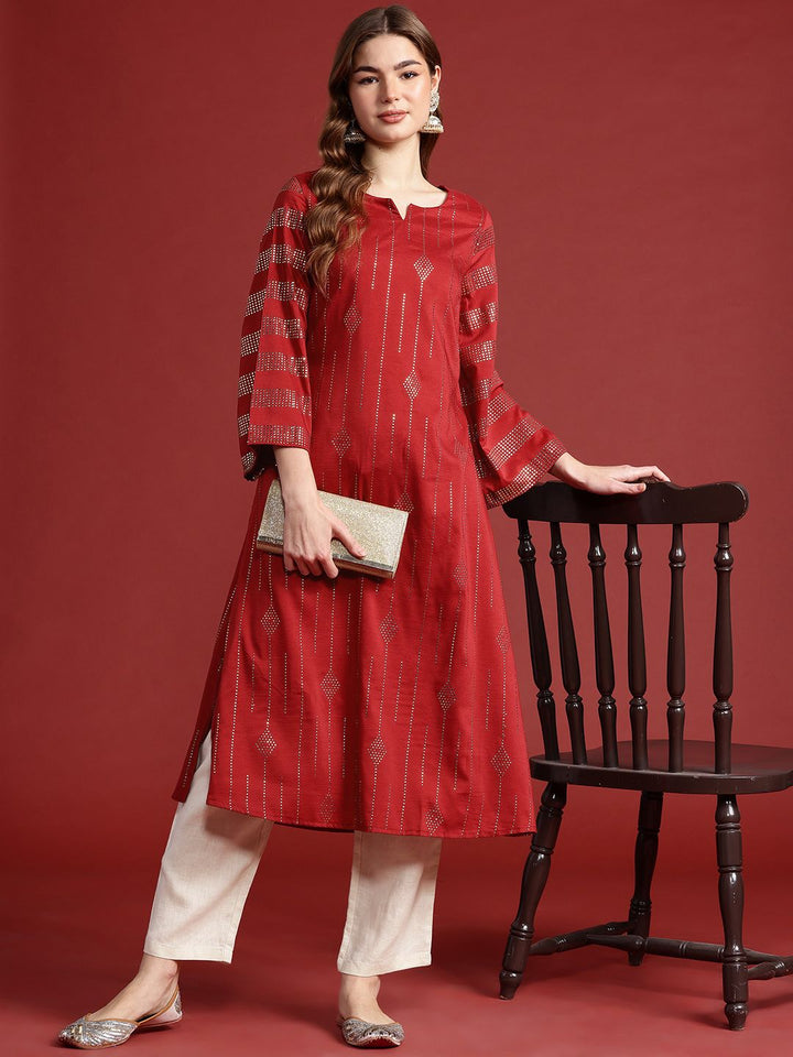 Anouk Tyohaar Collection Embellished Flared Sleeves Kurta