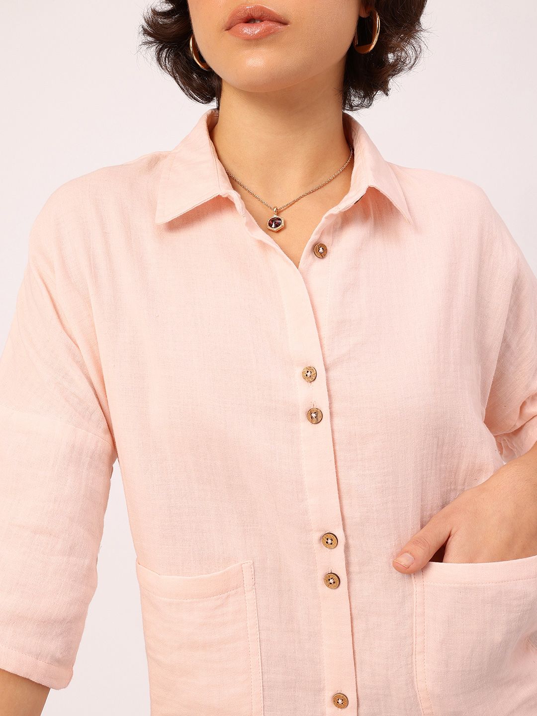 DressBerry Sunset Hues Mega Pockets Cotton Bliss Shirt