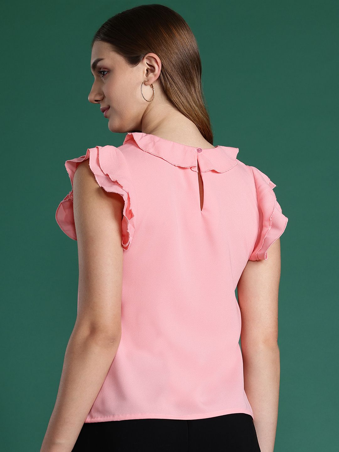 DressBerry Flutter Sleeves Ruffles Top