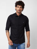 SPYKAR Cotton Spread Collar Opaque Casual Shirt