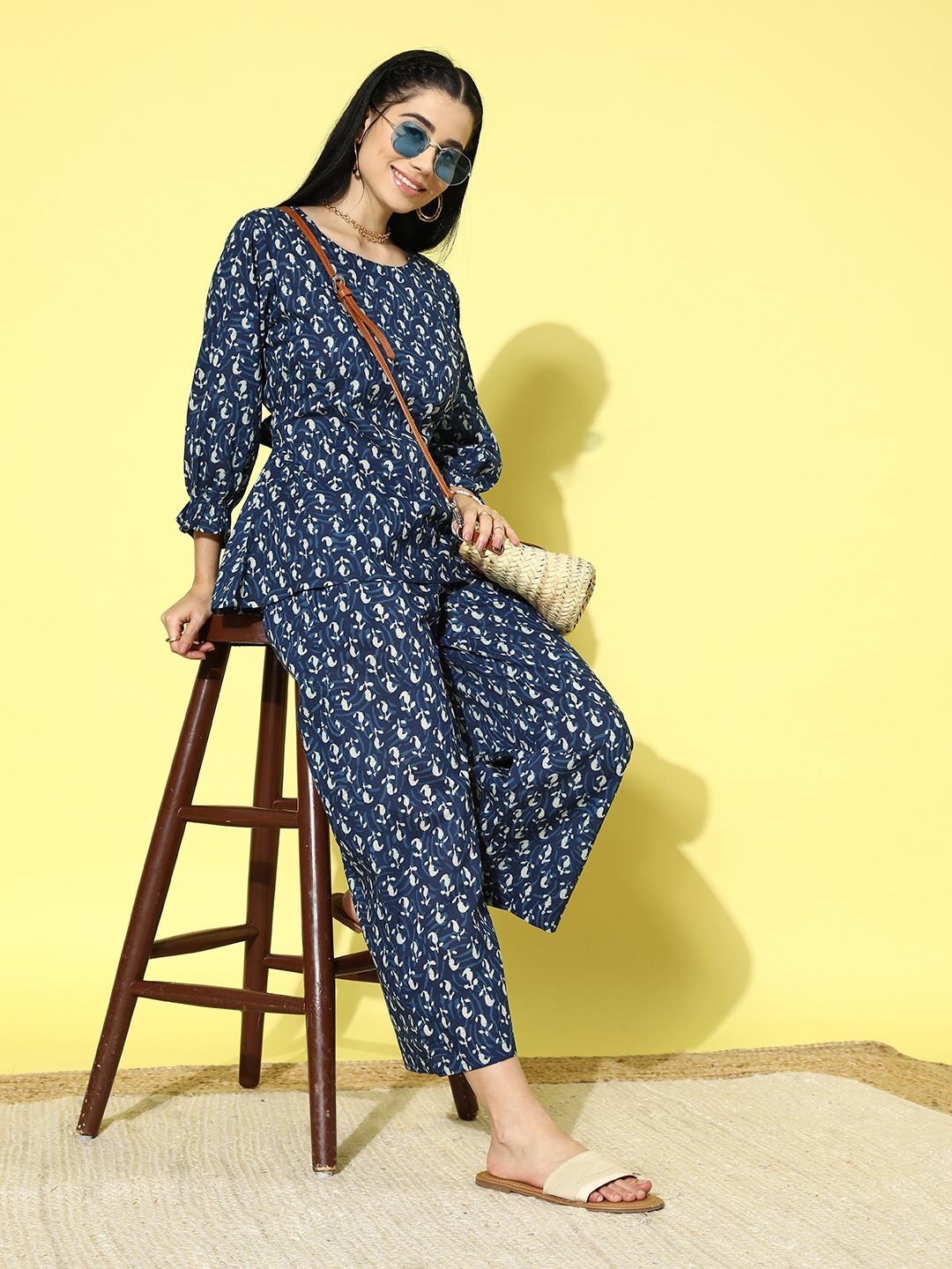 Libas Ethnic Motifs Printed Pure Cotton Night suit