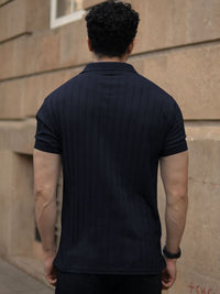 Powerlook SS25 Self Design Polo Collar T-Shirt