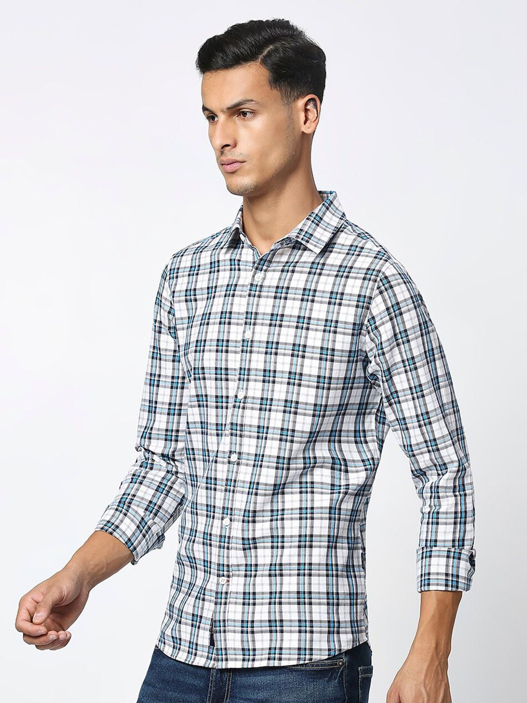 Being Human Slim Fit Pure Cotton Casual Shirt