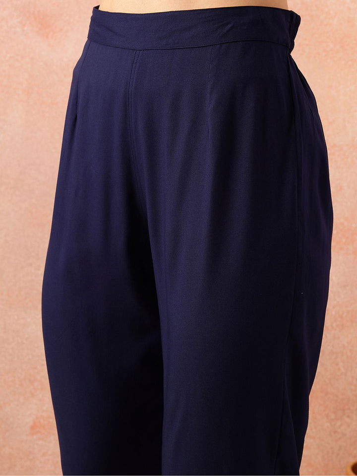 all about you Halter Neck High Slit Kurta with Trousers