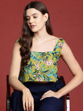 all about you Shoulder Straps Floral Print Crop Top