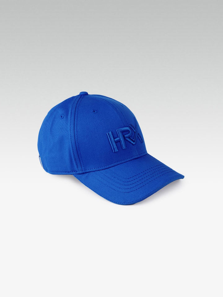 HRX by Hrithik Roshan Unisex Blue Brand Logo Embroidered Cotton Baseball Cap