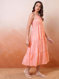 Vishudh Floral Print A-Line Midi Dress