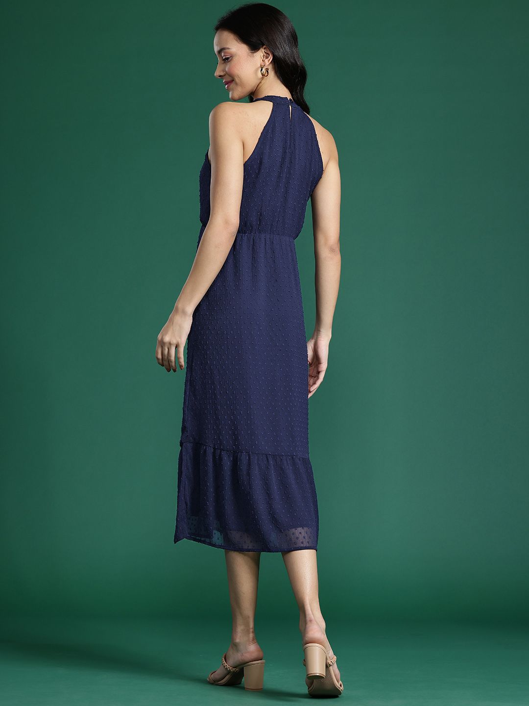 DressBerry Dobby A-Line Midi Dress