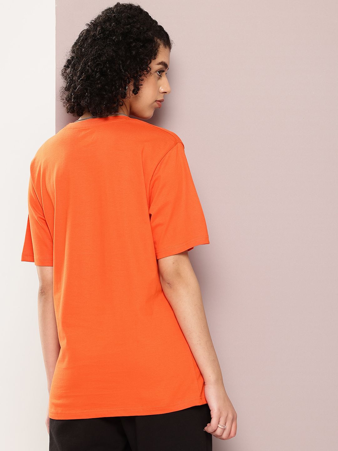 DILLINGER Women Typography Printed Oversized T-shirt