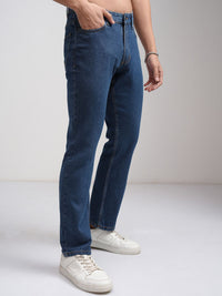 HIGHLANDER Men Blue Straight Fit Clean Look Stretchable Jeans