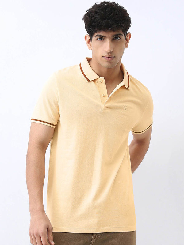 Urbano Fashion Men Solid Regular Fit Half Sleeve Cotton Polo T-Shirt