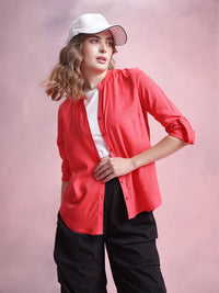 DressBerry Mandarin Collar Casual Shirt