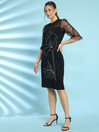 Antheaa Embroidered Sheath Dress