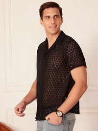 DENNISON Men Smart Block Printed Casual Shirt