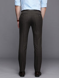 Raymond Men Checked Slim Fit Formal Trousers