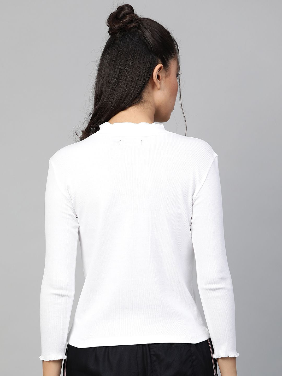 SASSAFRAS White High-Neck Top