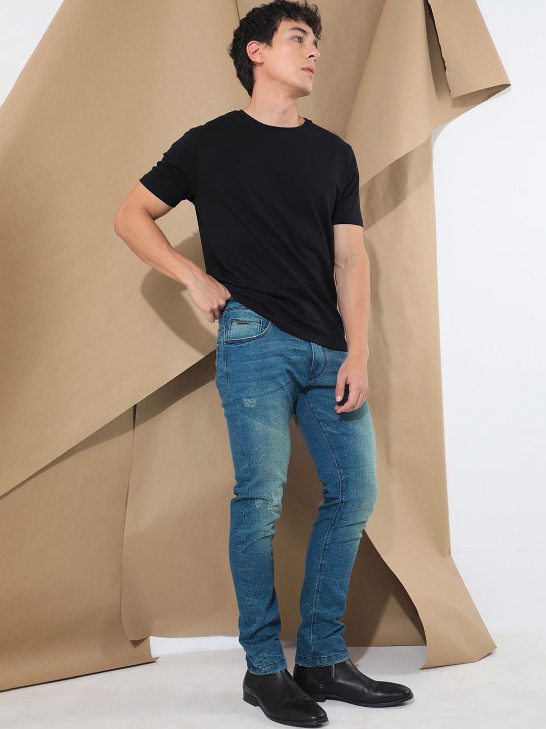 RARE RABBIT Men Sator Slim Fit Cotton Jeans