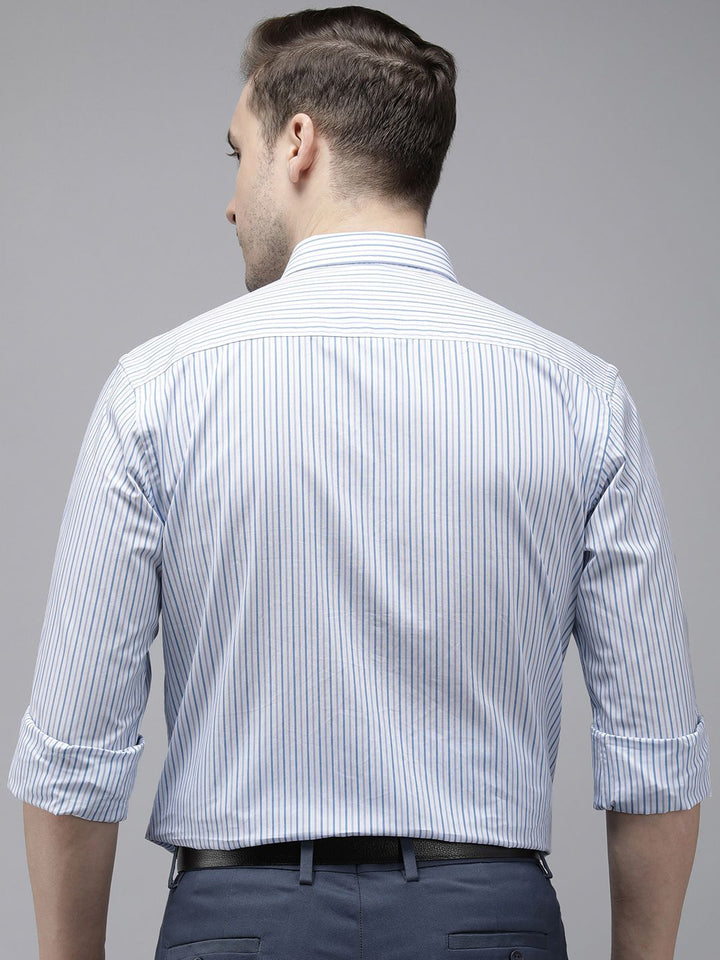 Park Avenue Pure Cotton Slim Fit Opaque Striped Formal Shirt