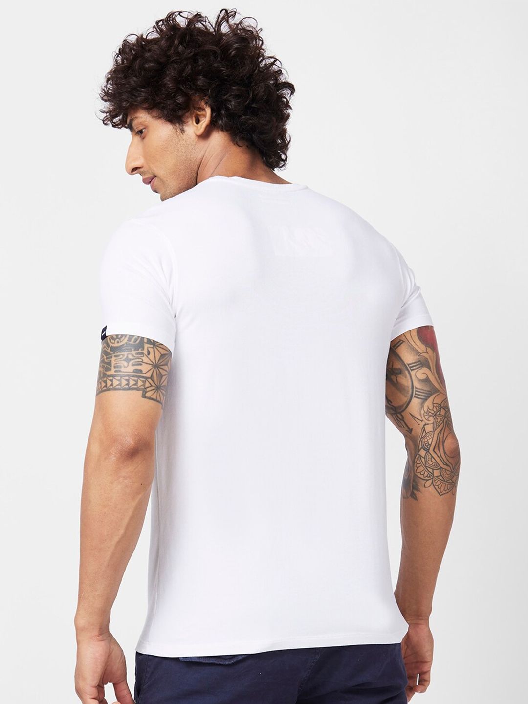 SPYKAR Graphic Printed Slim Fit Cotton Casual T-Shirt