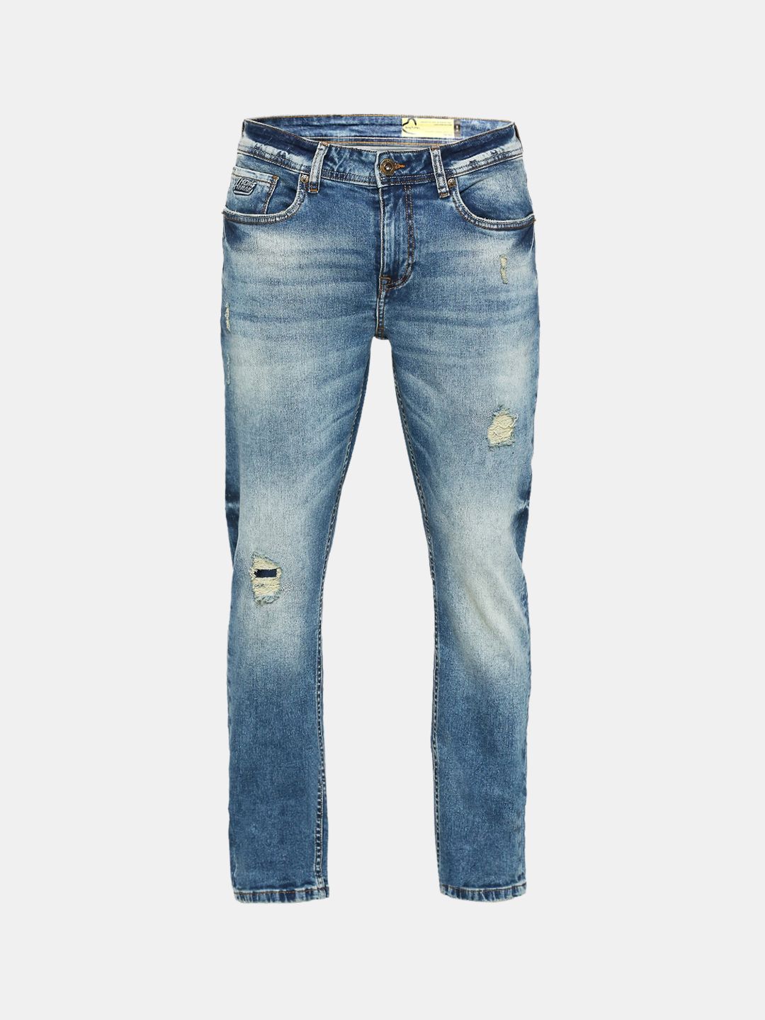 Being Human Men Slim Fit Mildly Distressed Mid-Rise Heavy Fade Jeans