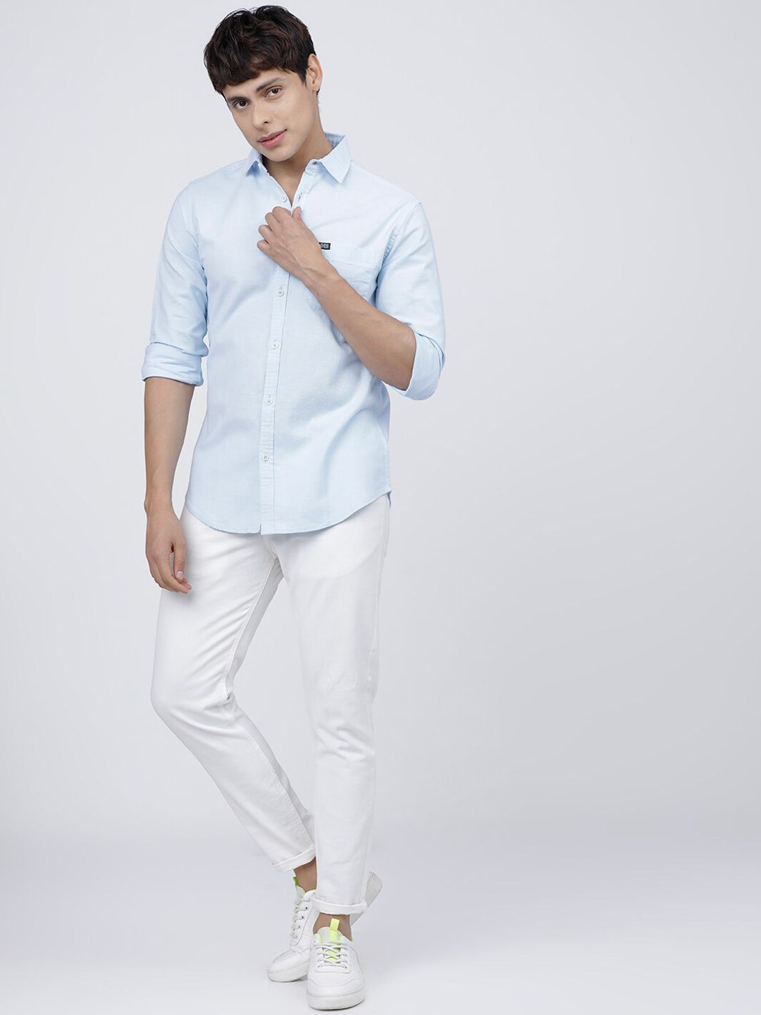 Baju Kasual Biru Lelaki Indian Garage Co