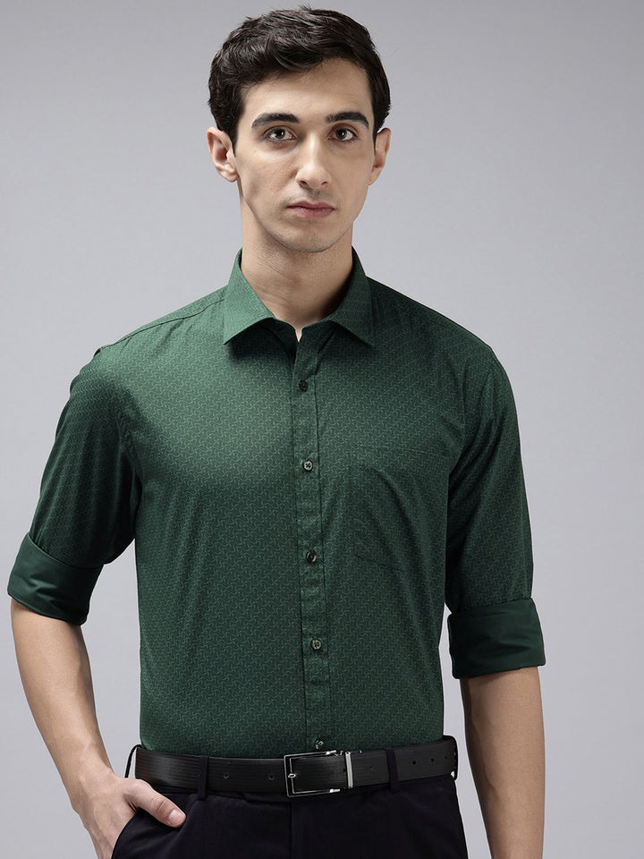 Park Avenue Slim Fit Geometric Printed Formal Shirt