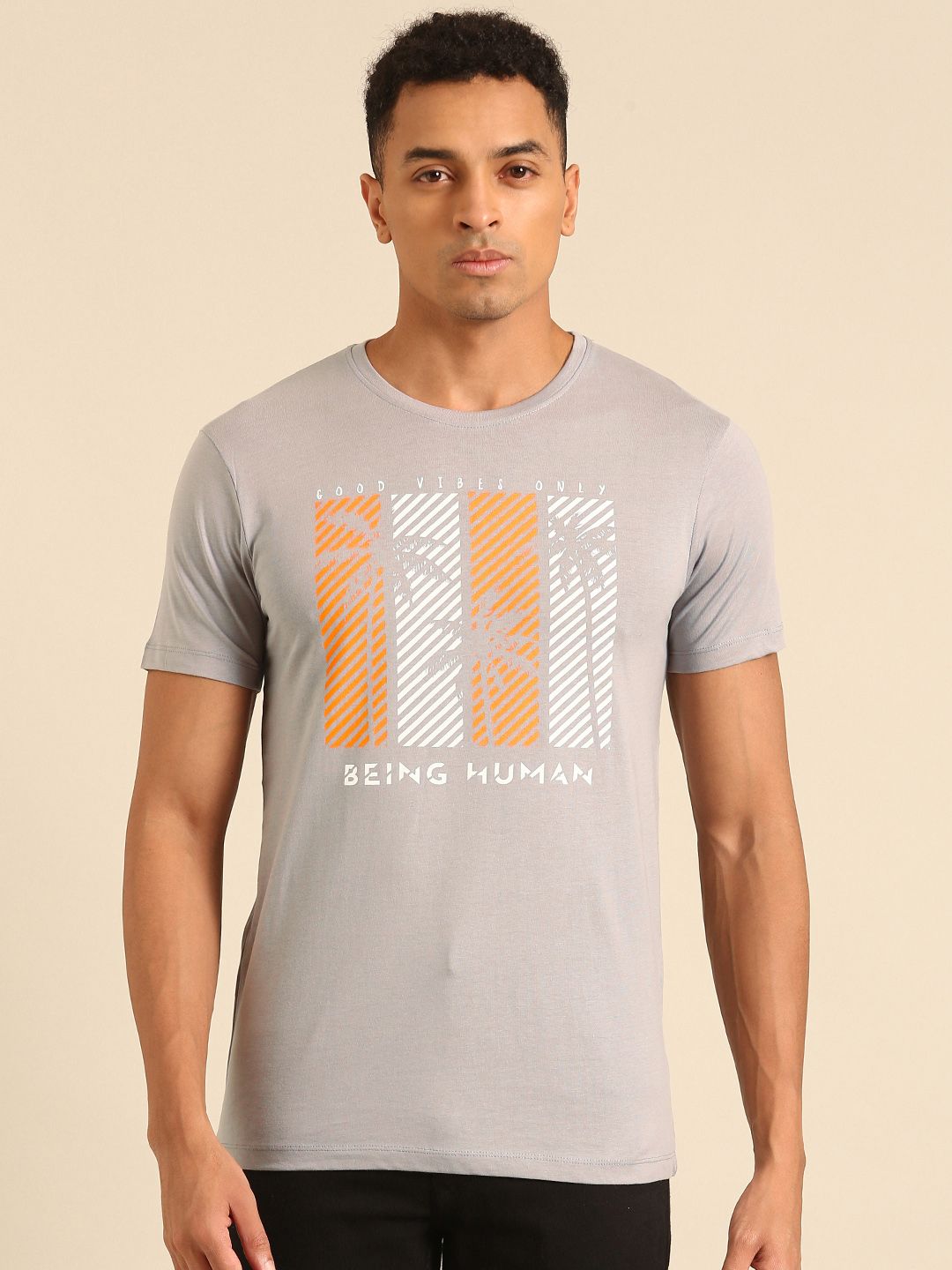 Being Human Tropical Printed Pure Cotton T-shirt