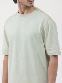 RARE RABBIT Men Hagrid Oversized Round Neck Cotton T-Shirt