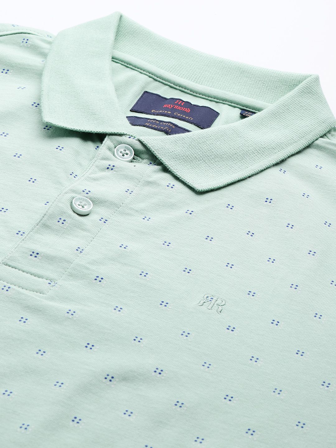 Raymond Printed Polo Collar Pure Cotton Slim Fit T-shirt