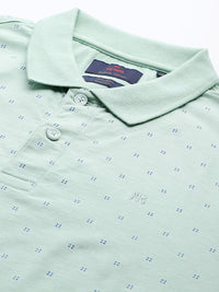 Raymond Printed Polo Collar Pure Cotton Slim Fit T-shirt